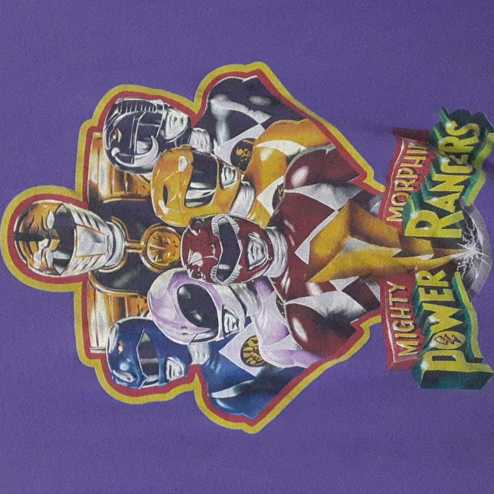 Mighty Morphin Power Rangers Purple Graphic T Shirt. Size XL - Picture 2 of 4